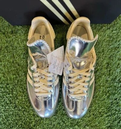 Size 12 - Wales Bonner Adidas Samba Silver Metallic
