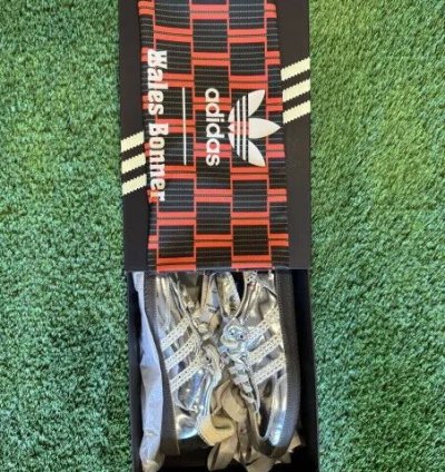 Size 12 - Wales Bonner Adidas Samba Silver Metallic