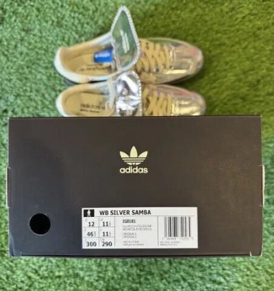 Size 12 - Wales Bonner Adidas Samba Silver Metallic
