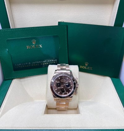 Rolex Daytona Chocolate Dial Full Rose Gold 116505