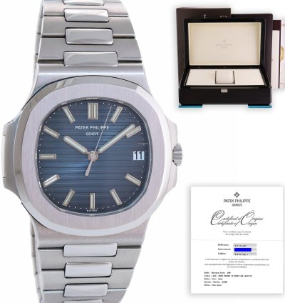 Patek Philippe Nautilus 2020 Mint Papers Nautilus 5711a Blue Steel 5711 1a Watch Box