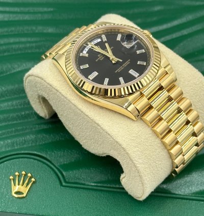 Rolex Day-date 40 228238a Black Diamond Index Dial