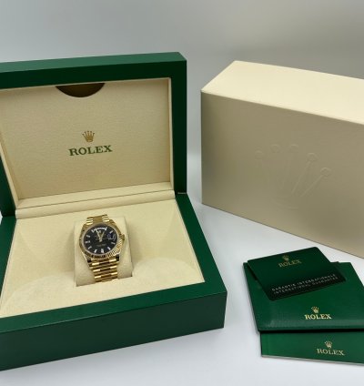 Rolex Day-date 40 228238a Black Diamond Index Dial