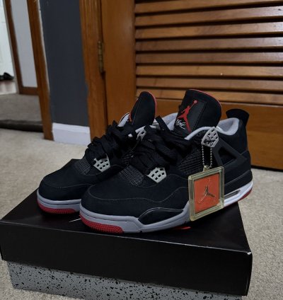 2012 Black Cement Bred 4s Size 8