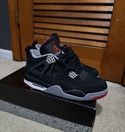 2012 Black Cement Bred 4s Size 8