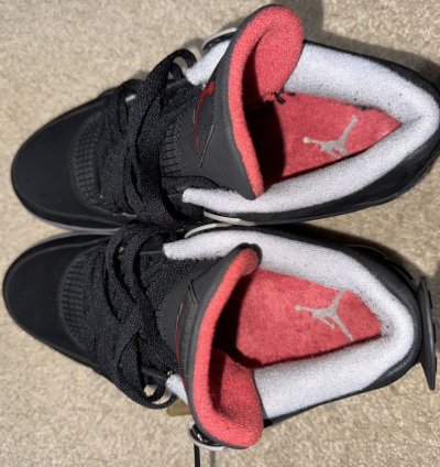 2012 Black Cement Bred 4s Size 8