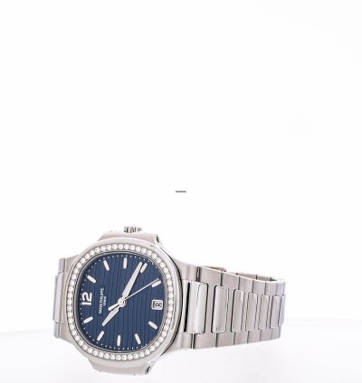 Patek Philippe Nautilus 35 Steel Blue Diamond 7118 1200a-001 Like New 2021 Full Set