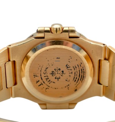 Patek Philippe Nautilus 37 5mm Yellow Gold Diamond Paved Vintage 1983 Ref 3800 5