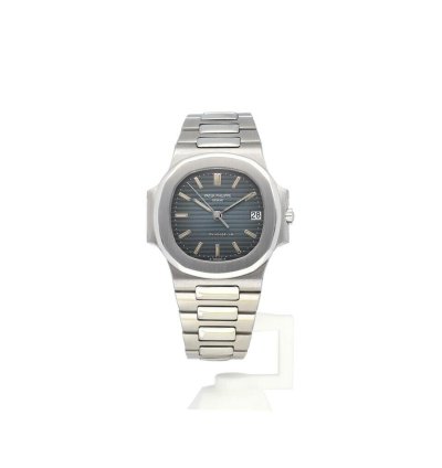 Patek Philippe Nautilus 37 Steel Blue Grey 1995 Box Papers