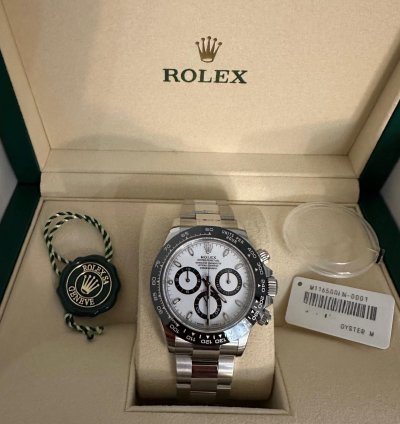 Rolex Daytona Chronograph Panda New Never Sized Or Worn Full Set
