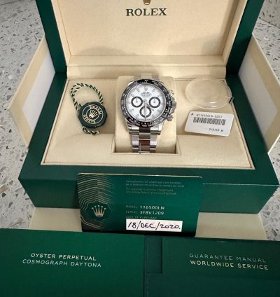 Rolex Daytona Chronograph Panda New Never Sized Or Worn Full Set