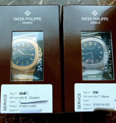Patek Philippe Nautilus 3700 1 Jumbo Nautilus Beyer Korkbox 1977 Geneve Double Sealed-neuer Service