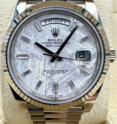 Rolex Day-date 40 228239 40mm White Gold Meteorite Dial Unworn 2024