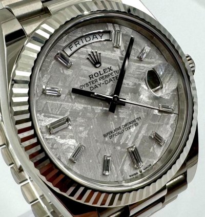 Rolex Day-date 40 228239 40mm White Gold Meteorite Dial Unworn 2024