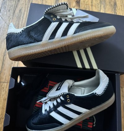 Wales Bonner Adidas Black Pony-hair Samba