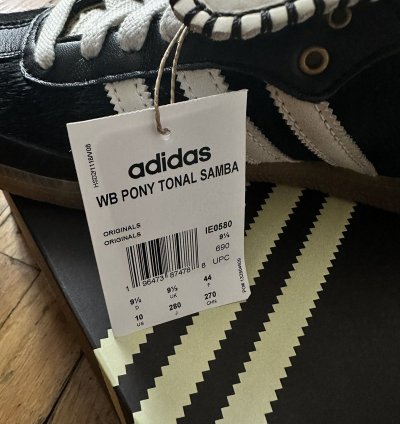 Wales Bonner Adidas Black Pony-hair Samba