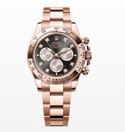 Rolex Daytona Complete Set Daytona 126505 Chronograph Black Diamond Dial Rose Gold Oyster Bracelet