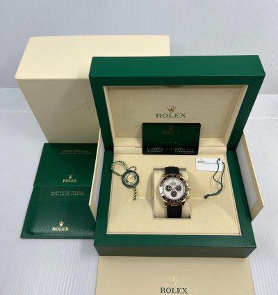 Rolex Daytona Complete Set New Unworn Meteorite Dial Oysterflex Yellow Gold Daytona