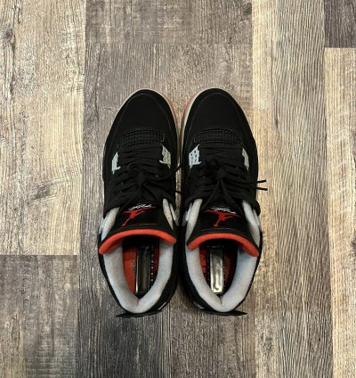 2019 Air Jordan 4 Retro Black Cement Red Sz 10 5