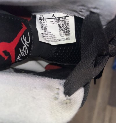 2019 Air Jordan 4 Retro Black Cement Red Sz 10 5