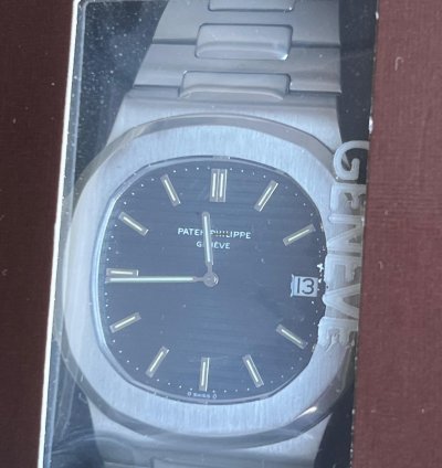 Patek Philippe Nautilus 3700 11 Nautilus Stahl Sigma Dial Blue-green Korkbox 1985 Service Pp Aus 09 2020
