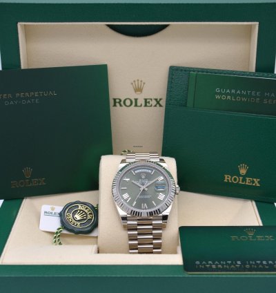 Rolex Day-date 40 228239 Ogrp Green Dial Day-date 40 White Gold