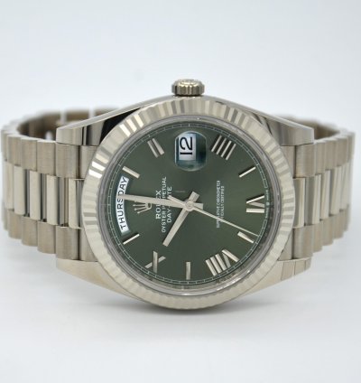 Rolex Day-date 40 228239 Ogrp Green Dial Day-date 40 White Gold