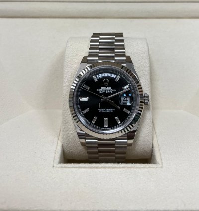 Rolex Day-date 40 228239 Schwarz Baguette 2024 Neu Full Set