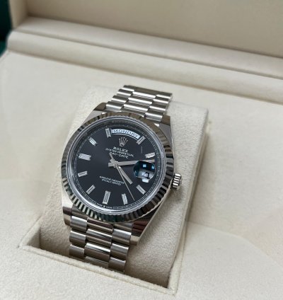 Rolex Day-date 40 228239 Schwarz Baguette 2024 Neu Full Set