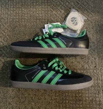 Wales Bonner Adidas Samba Black White Green