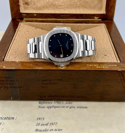 Patek Philippe Nautilus 3700 Jumbo 1973 Extrait Archive Box