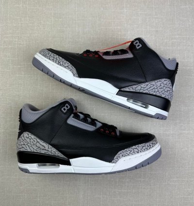 2024 Jordan 3 Black Cement Men 10 5