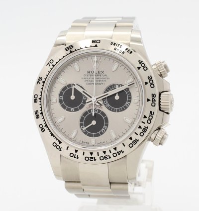Rolex Daytona Cosmograph Automatic 18k White Gold Silver Dial Ref 116509