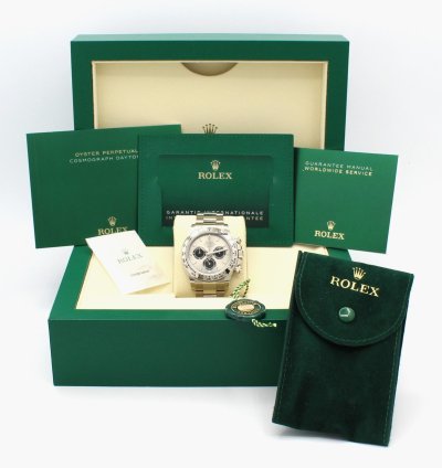 Rolex Daytona Cosmograph Automatic 18k White Gold Silver Dial Ref 116509