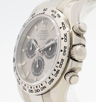 Rolex Daytona Cosmograph Automatic 18k White Gold Silver Dial Ref 116509