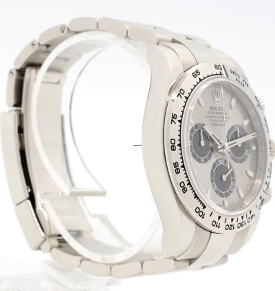 Rolex Daytona Cosmograph Automatic 18k White Gold Silver Dial Ref 116509