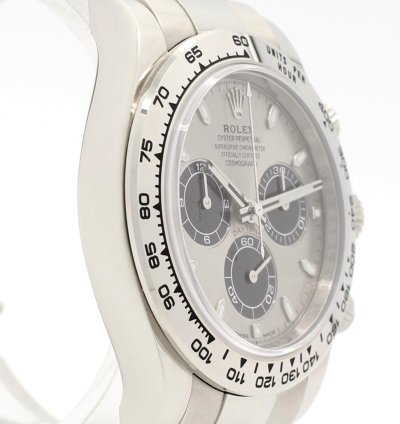 Rolex Daytona Cosmograph Automatic 18k White Gold Silver Dial Ref 116509