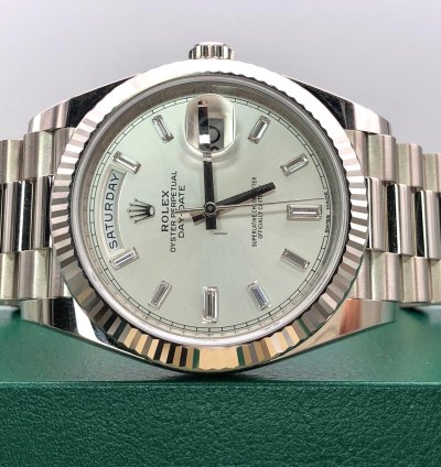Rolex Day-date 40 228239a Silver Diamond Dial White Gold President