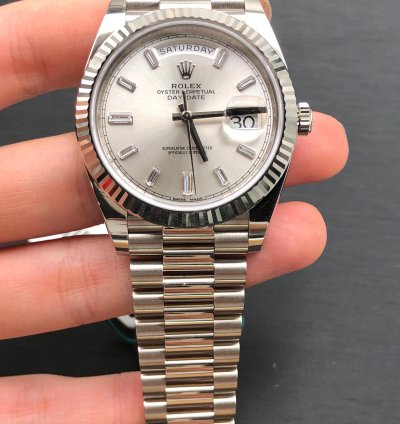 Rolex Day-date 40 228239a Silver Diamond Dial White Gold President