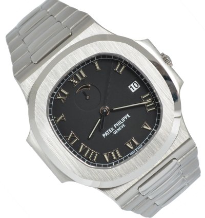 Patek Philippe Nautilus 3710 1a Black Dial Power Reserve Like New Full Set 2001