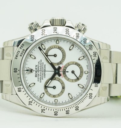 Rolex Daytona Cosmograph Chronograph 116520 White Dial 40mm 2009 Nos With Films Ser