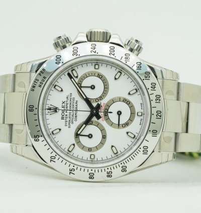 Rolex Daytona Cosmograph Chronograph 116520 White Dial 40mm 2009 Nos With Films Ser