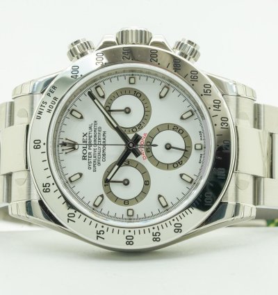 Rolex Daytona Cosmograph Chronograph 116520 White Dial 40mm 2009 Nos With Films Ser