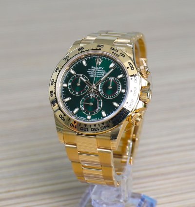 Rolex Daytona Cosmograph Daytona - Anniversary - John Mayer 18k Yellow Gold - Green Dial - New - Full Se