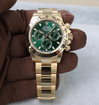 Rolex Daytona Cosmograph Daytona - Anniversary - John Mayer 18k Yellow Gold - Green Dial - New - Full Se