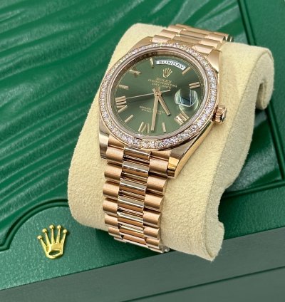 Rolex Day-date 40 228345rbr Olive Green Roman