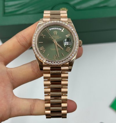 Rolex Day-date 40 228345rbr Olive Green Roman