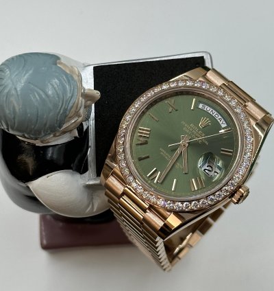 Rolex Day-date 40 228345rbr Olive Green Roman