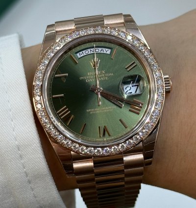 Rolex Day-date 40 228345rbr Olive Green Roman