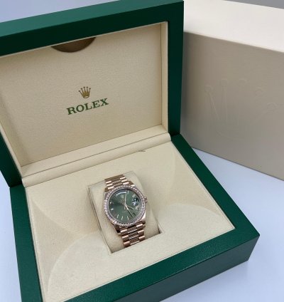 Rolex Day-date 40 228345rbr Olive Green Roman
